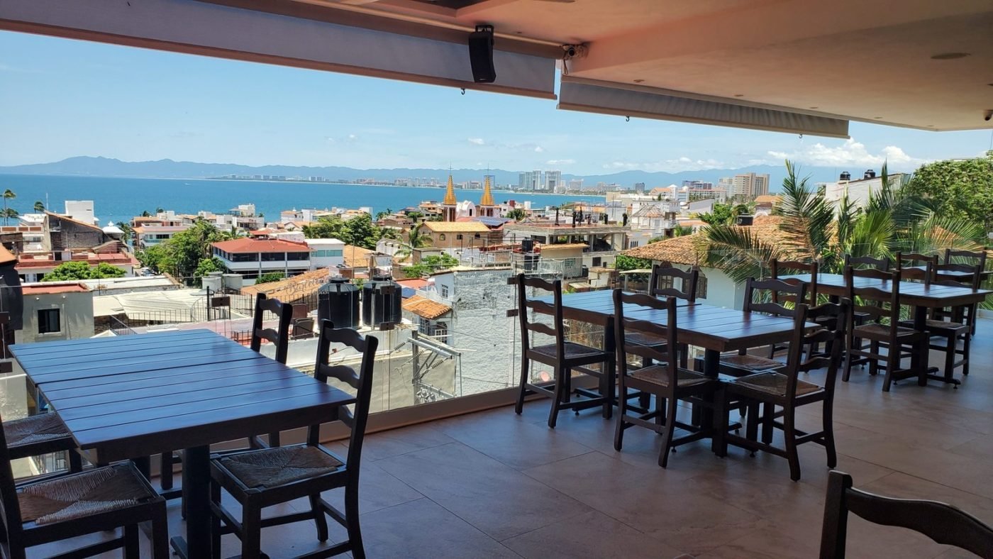 Terrace with a view over Puerto Vallarta